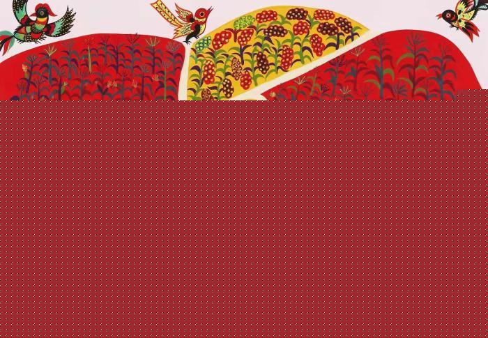 安塞农民画作品。 陕西省美术博物馆供图 安塞农民画作品。 陕西省美术博物馆供图