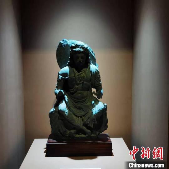 “从地中海到中国：平山郁夫丝绸之路美术馆藏文物展”展品。　胡健 摄