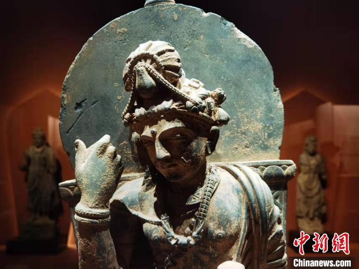 “从地中海到中国：平山郁夫丝绸之路美术馆藏文物展”展品。　胡健 摄